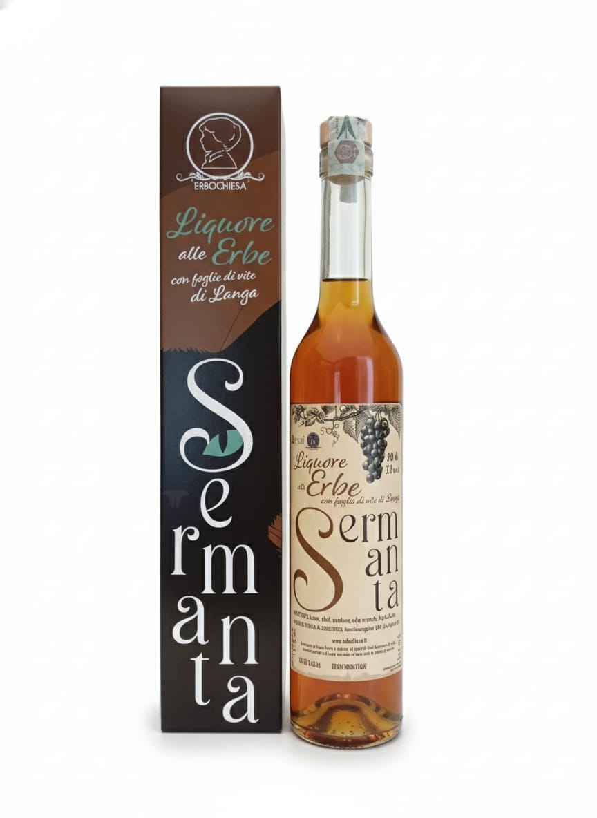 Sermanta Liquore alle erbe con foglie di vite